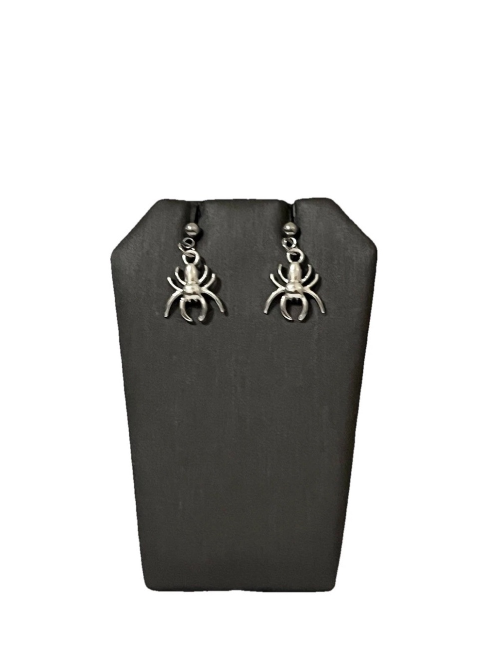 Gothic Punk Silver Spider Dangle Earrings Spooky Halloween Insect Jewelry Gift